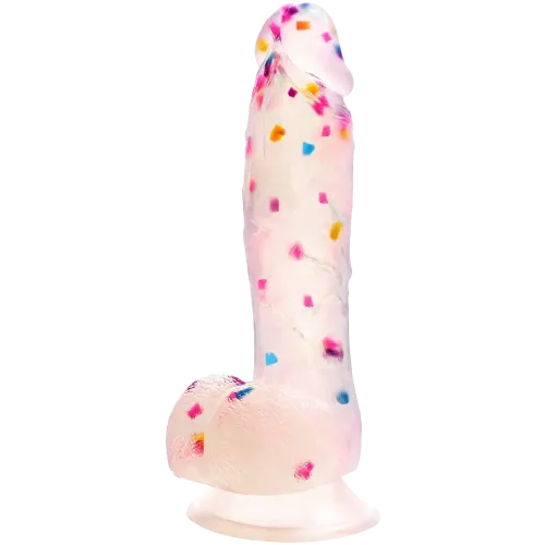 Jelly Joe шарено дилдо — течен силикон, вакуумна основа 25 см Реалистично дилдо Jelly Joe шарено — течен силикон, вакуумна основа, 25 см