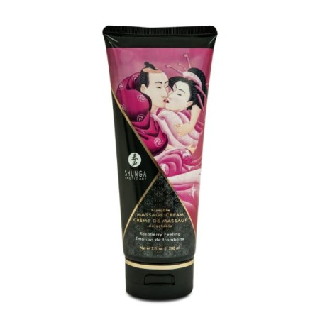 Shunga massage cream raspberry 200 ml edible erotic massage