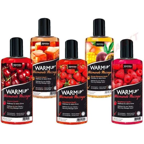 Joy Division Warm Up Raspberry warming massage oil 150 ml — edible, paraben-free