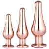 Комплект анални разширители Gleaming Love rose gold