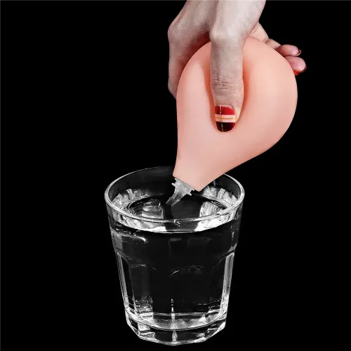 Squirt Extreme 10 ejaculating dildo TPE skin tone realistic suction cup pump