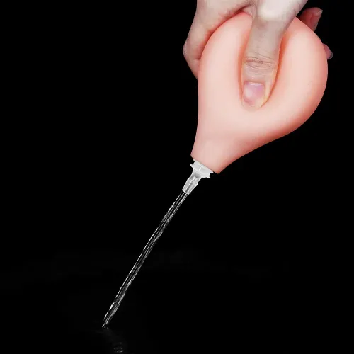 Squirt Extreme 10 ejaculating dildo TPE skin tone realistic suction cup pump