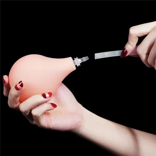 Squirt Extreme 10 ejaculating dildo TPE skin tone realistic suction cup pump