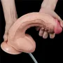 Squirt Extreme 10 ejaculating dildo TPE skin tone realistic suction cup pump