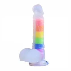 Реалистично дилдо Jelly Rainbow