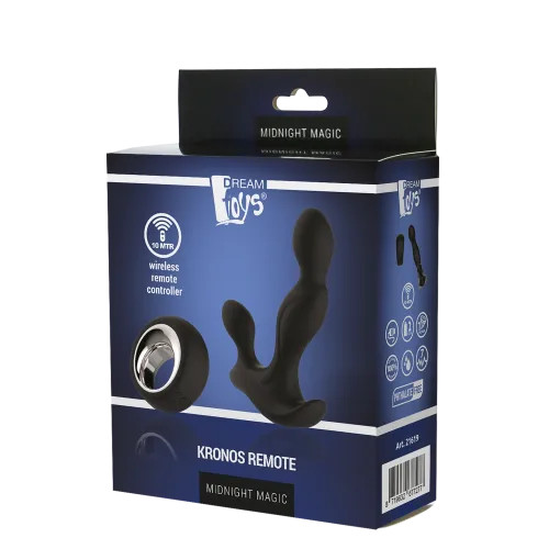 Kronos простатен стимулатор огънат вал 2,5 см 12 см 7 режима дистанционно 10 м IPX7 USB