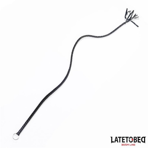 Latetobed лъскав черен дълъг бич 138 см