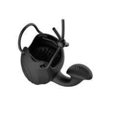Vibrating Cock Ring with Ball Sleeve Passion Labs Male Cage Black