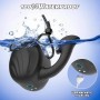 Passion Labs Male Cage black vibrating cock ring with ball sleeve