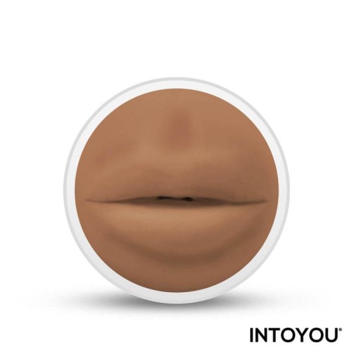 Joy Cup mouth masturbator in caramel made of soft TPR