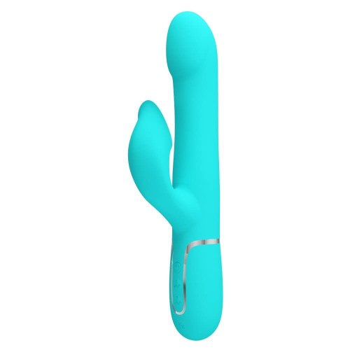 Pretty Love Falin turquoise rabbit vibrator with moving beads and clitoral stimulator