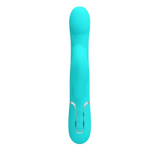 Pretty Love Falin turquoise rabbit vibrator with moving beads and clitoral stimulator