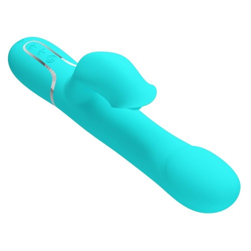 Pretty Love Falin turquoise rabbit vibrator with moving beads and clitoral stimulator