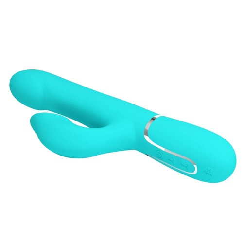 Pretty Love Falin turquoise rabbit vibrator with moving beads and clitoral stimulator
