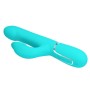 Pretty Love Falin turquoise rabbit vibrator with moving beads and clitoral stimulator