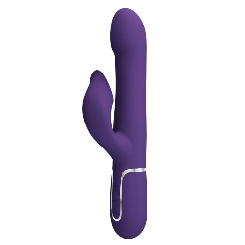 Pretty Love Falin dark purple rabbit vibrator with moving beads and clitoral stimulator