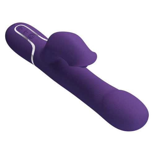 Pretty Love Falin dark purple rabbit vibrator with moving beads and clitoral stimulator