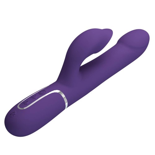 Pretty Love Falin dark purple rabbit vibrator with moving beads and clitoral stimulator