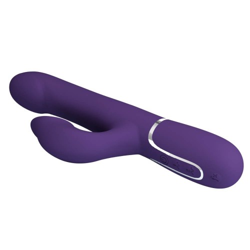 Pretty Love Falin dark purple rabbit vibrator with moving beads and clitoral stimulator