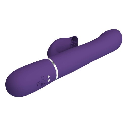Pretty Love Falin dark purple rabbit vibrator with moving beads and clitoral stimulator