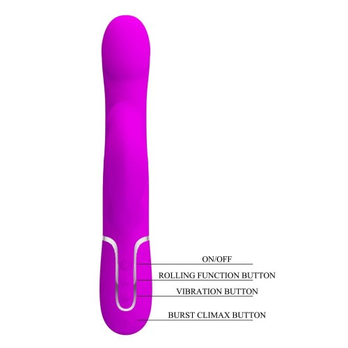 Pretty Love Falin light purple rabbit vibrator with moving beads and clitoral stimulator