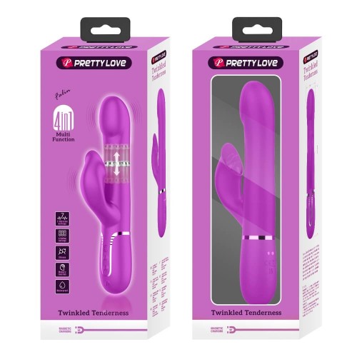Pretty Love Falin light purple rabbit vibrator with moving beads and clitoral stimulator