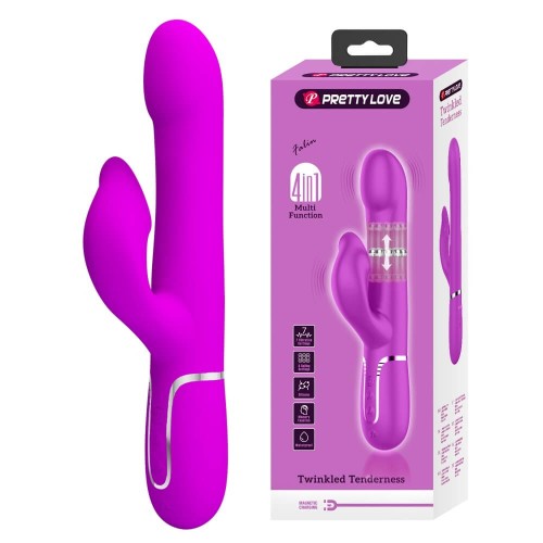 Pretty Love Falin light purple rabbit vibrator with moving beads and clitoral stimulator