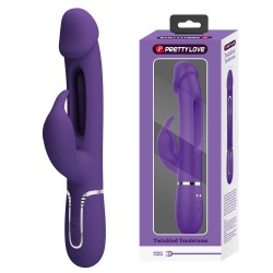 Dual Motor Rabbit Vibrator Pretty Love Kampas Dark Purple