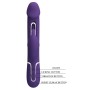 Pretty Love Kampas rabbit vibrator dark purple Pretty Love Kampas dark purple dual motor rabbit vibrator with swinging tongue and clitoral ears