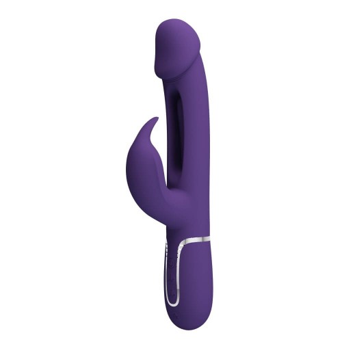 Pretty Love Kampas rabbit vibrator dark purple Pretty Love Kampas dark purple dual motor rabbit vibrator with swinging tongue and clitoral ears
