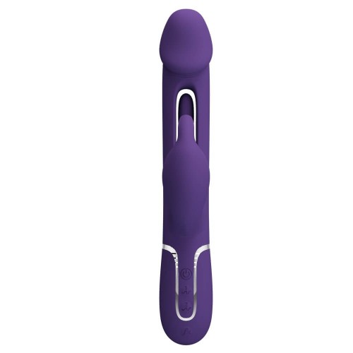 Pretty Love Kampas rabbit vibrator dark purple Pretty Love Kampas dark purple dual motor rabbit vibrator with swinging tongue and clitoral ears