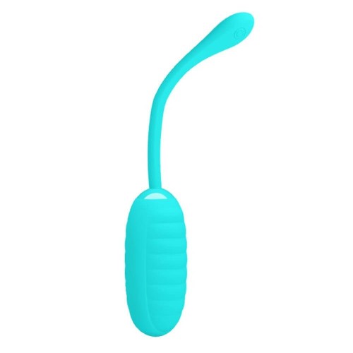 Pretty Love Kirk turquoise compact vibrating egg made of super soft silicone