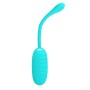 Pretty Love Kirk turquoise compact vibrating egg made of super soft silicone