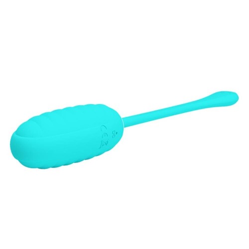 Pretty Love Kirk turquoise compact vibrating egg made of super soft silicone