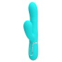 Pretty Love Mariana turquoise thumping rabbit vibrator with clitoral stimulator made of soft silicone