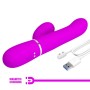Pretty Love Mariana purple thumping rabbit vibrator with clitoral stimulator made of soft silicone