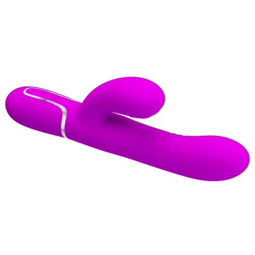 Pretty Love Mariana purple thumping rabbit vibrator with clitoral stimulator made of soft silicone