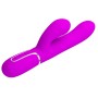 Pretty Love Mariana purple thumping rabbit vibrator with clitoral stimulator made of soft silicone