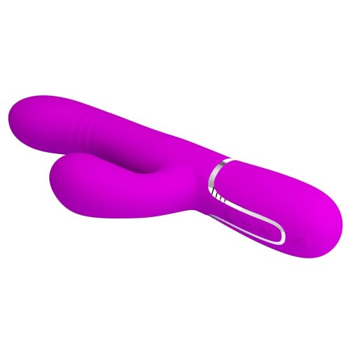 Pretty Love Mariana purple thumping rabbit vibrator with clitoral stimulator made of soft silicone
