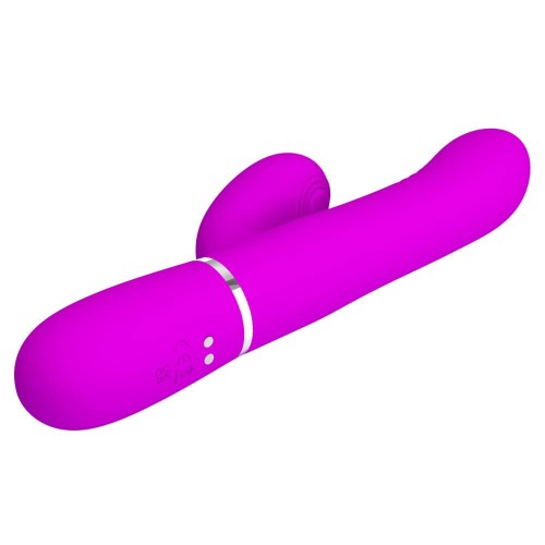 Pretty Love Mariana purple thumping rabbit vibrator with clitoral stimulator made of soft silicone