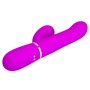 Pretty Love Mariana purple thumping rabbit vibrator with clitoral stimulator made of soft silicone