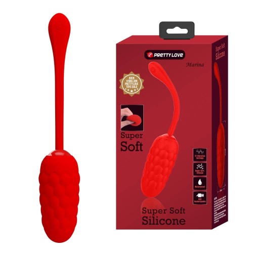 Pretty Love Marina red quilted vibrating egg with 12 functions