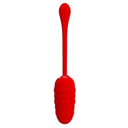 Pretty Love Marina red quilted vibrating egg with 12 functions
