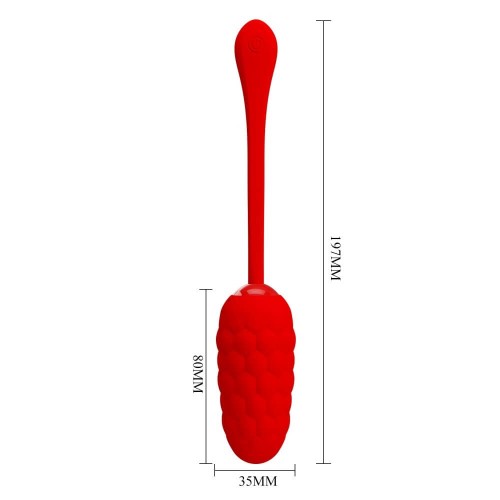 Pretty Love Marina red quilted vibrating egg with 12 functions