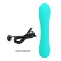 Pretty Love Matt green 12 function rabbit vibrator made of soft silicone