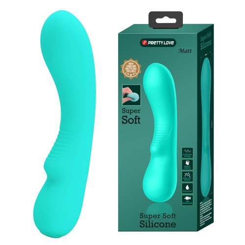 Pretty Love Matt green 12 function rabbit vibrator made of soft silicone