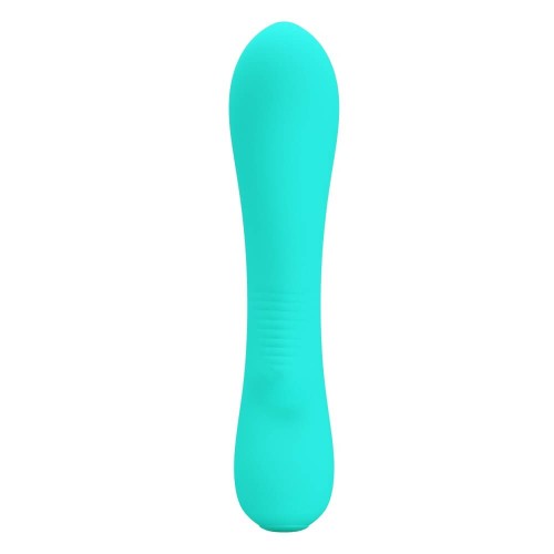 Pretty Love Matt green 12 function rabbit vibrator made of soft silicone
