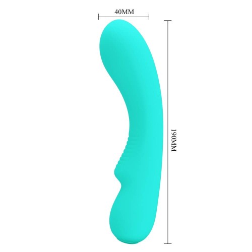 Pretty Love Matt green 12 function rabbit vibrator made of soft silicone