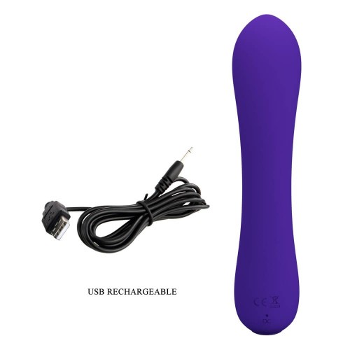 Pretty Love Matt purple 12 function rabbit vibrator made of soft silicone