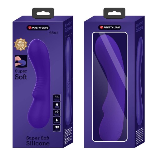 Pretty Love Matt purple 12 function rabbit vibrator made of soft silicone